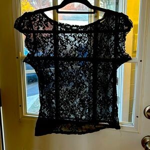 Black see through Lace top